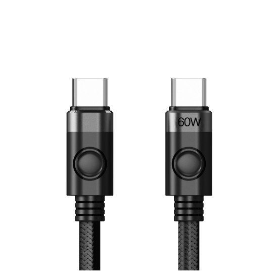 USB кабел Orico USB C-to-C PD 60W Charging 1.0m Black - CDX-60CC-BK