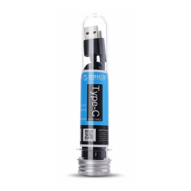 USB кабел Orico USB2.0 A/M to Type-C 1m, 2.4A, braided, black - N101-10-BK-PRO