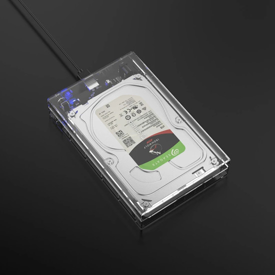 Кутия за диск Orico Storage - Case - 3.5 inch USB3.0 transparent, Vertical - 3159U3