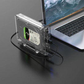 Кутия за диск Orico Storage - Case - 3.5 inch USB3.0 transparent, Vertical - 3159U3