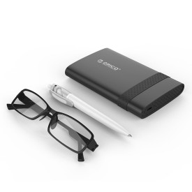 Външна кутия за диск Orico Storage - Case - 2.5 inch, Type-C, Rubber bands 3 colors - 2538C3-BK