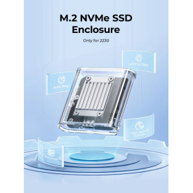 Външна кутия за диск Orico Storage - Case - M.2 2230 NVMe - TC20-M2-10G-GY-BP - 10Gbps, Gray