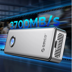 Външна кутия за диск Orico Storage - Case - M.2 NVMe M key - USB-C/A, 20Gbps, Built-in Air Cooling, Aluminium - OUM2-G20-SV