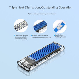Външна кутия за диск Orico Storage - Case - M.2 NVMe M key - USB3.1 Type-C - TCM2-C3-BK