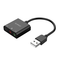 Външна звукова карта Orico USB Sound card - Headphones, Mic, 4 PIN headset, Black - SKT3-BK