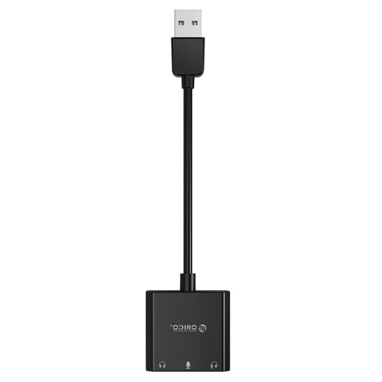 Външна звукова карта Orico USB Sound card - Headphones, Mic, 4 PIN headset, Black - SKT3-BK