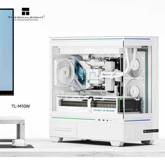 Кутия за компютър Thermalright Case mATX - TL-M10 White - 4 x 120 mm ARGB included, USB-C