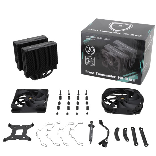 Охладител за процесор Thermalright Frost Commander 140 Black - Dual-Tower - LGA1851/LGA1700/AM5