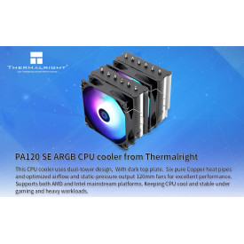 Охладител за процесор Thermalright CPU Cooler Peerless Assassin 120 SE A-RGB - Dual-Tower - LGA1851/LGA1700/AM5