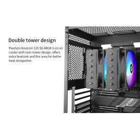 Охладител за процесор Thermalright CPU Cooler Peerless Assassin 120 SE A-RGB - Dual-Tower - LGA1851/LGA1700/AM5