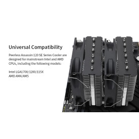 Охладител за процесор Thermalright CPU Cooler Peerless Assassin 120 SE A-RGB - Dual-Tower - LGA1851/LGA1700/AM5