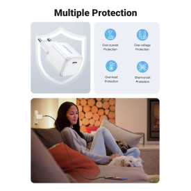 Зарядно Ugreen Charger Wall GaN 30W CD319 White - 15326