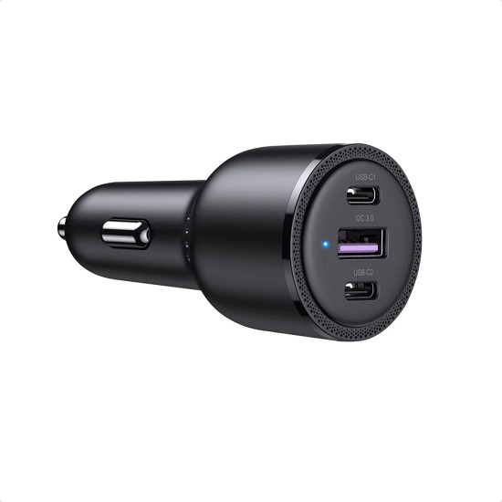 Зарядно Ugreen Fast Charger Car - 2 x Type-C, 1 x USB-A QC3.0, Power Distribution 69W CD239 - 20467
