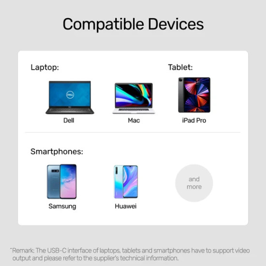 Адаптер Unitek USB-C M / HDMI 2.1 F - 8K, 120Hz, Aluminium - V1416B
