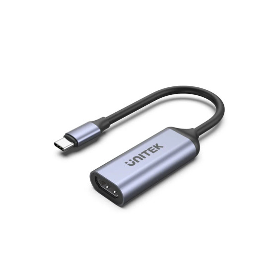 Адаптер Unitek USB-C M / HDMI 2.1 F - 8K, 120Hz, Aluminium - V1416B