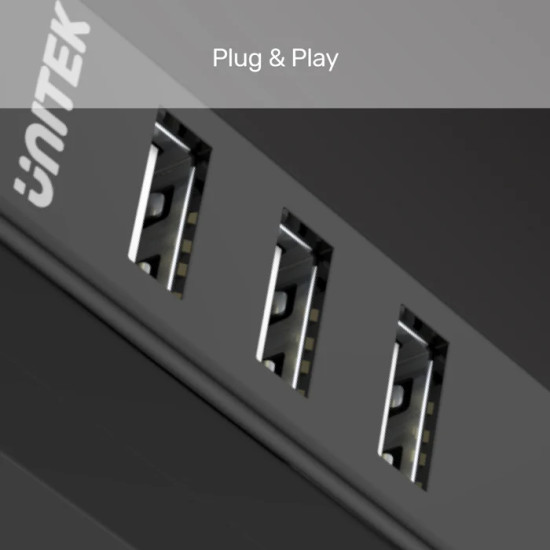 USB хъб Unitek 2.0 HUB 4 port - Y-2140