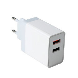 Зарядно VCom Charger Wall - QC3.0 2xUSB 30W White - M050