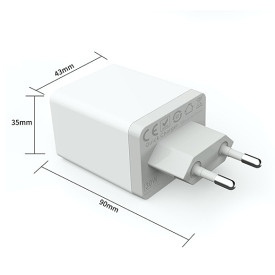 Зарядно VCom Charger Wall - QC3.0 2xUSB 30W White - M050