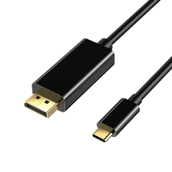Display Port кабел VCom Type-C to DisplayPort - 8K Black - CU422C-1.8m