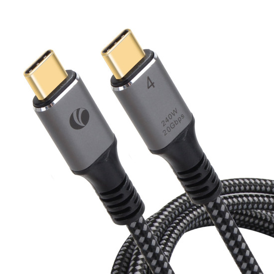 USB кабел VCom USB4.0 Type-C/Type-C 20Gbps, 240W - CU521M-2m