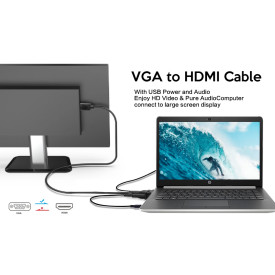 Кабел VCom VGA M / HDMI M - CG493A-1.8m