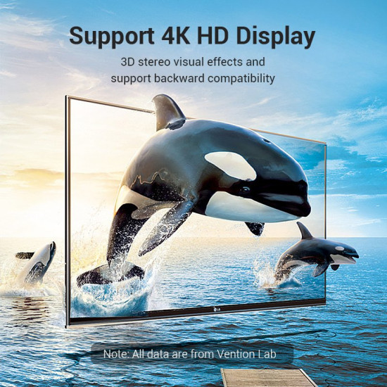 Адаптер Vention HDMI Vertical Flat 270 Degree M/F - AIQB0