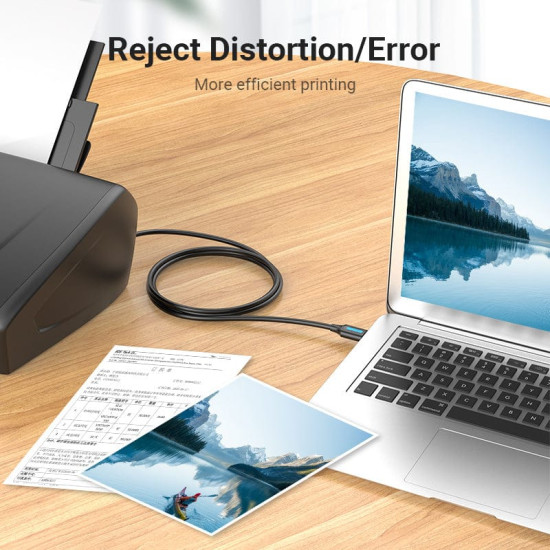 USB кабел Vention USB 2.0 A Male to B Male, Black 0.5m - COQBD