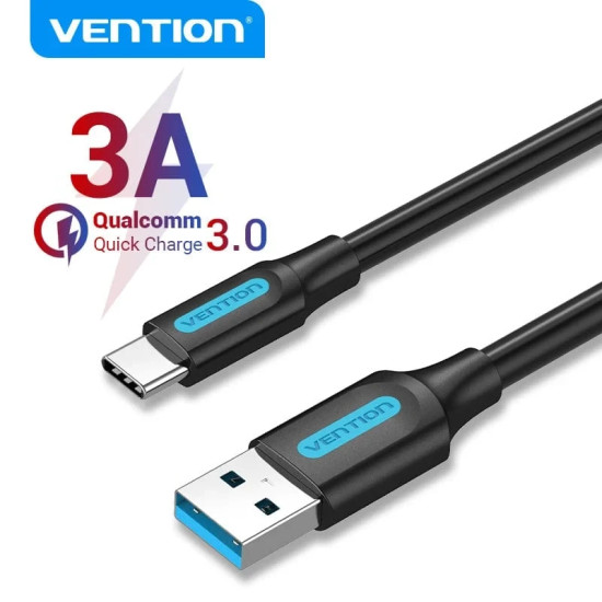 USB кабел Vention USB 3.2 Gen2 A / USB-C M 0.25m, 10Gbps - CWCBC