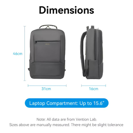 Раница за лаптоп Vention Laptop Backpack 15.6 инча, Waterproof - KRNB0
