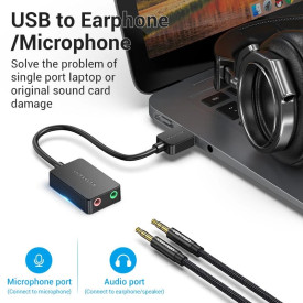 Външна звукова карта Vention USB Sound card - CDYB0