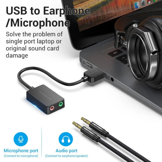 Външна звукова карта Vention USB Sound card - CDYB0