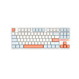 Безжична клавиатура VGN Wireless Gaming Mechanical Keyboard - V87 Jelly Orange - Dynamic Silver Switches [Linear]