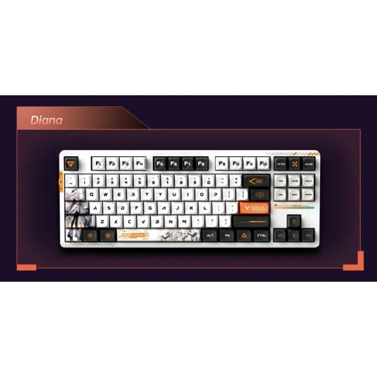 Безжична клавиатура VGN Wireless Professional Gaming Mechanical Keyboard - V87 PRO Diana - Aniya Switches, BT5.0, 2.4G