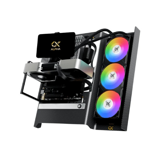 Кутия за компютър Xigmatek Case ATX - Carbonic Black - Carbon Fiber