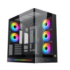 Кутия за компютър Xigmatek Case E-ATX - PANO II AIR - 8 ARGB Fans