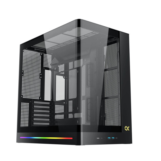 Кутия за компютър Xigmatek Case E-ATX - PANO II AIR - 8 ARGB Fans