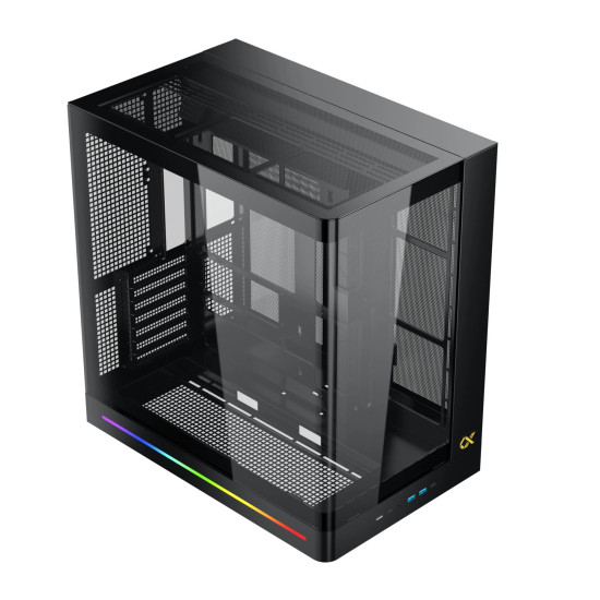 Кутия за компютър Xigmatek Case E-ATX - PANO II AIR - 8 ARGB Fans