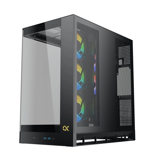 Кутия за компютър Xigmatek Case E-ATX - PANO II AIR - 8 ARGB Fans