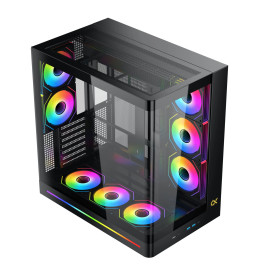 Кутия за компютър Xigmatek Case E-ATX - PANO II AIR - 8 ARGB Fans