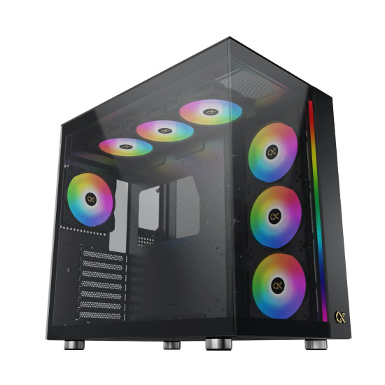 Кутия за компютър Xigmatek AQUA ULTRA AIR - 7 ARGB Fans, Black