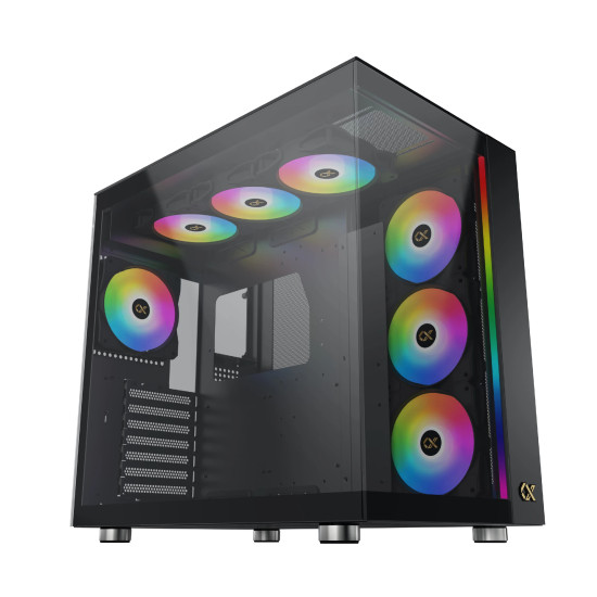 Кутия за компютър Xigmatek AQUA ULTRA AIR - 7 ARGB Fans, Black