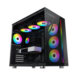Кутия за компютър Xigmatek AQUA ULTRA AIR - 7 ARGB Fans, Black