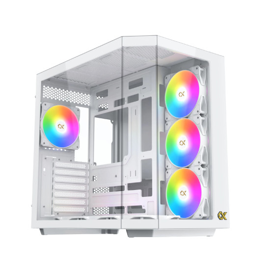 Кутия за компютър Xigmatek Cubi II Arctic - 7 ARGB Fans, White