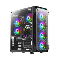 Кутия за компютър Xigmatek Case EATX - Overtake - 6 ARGB Fans
