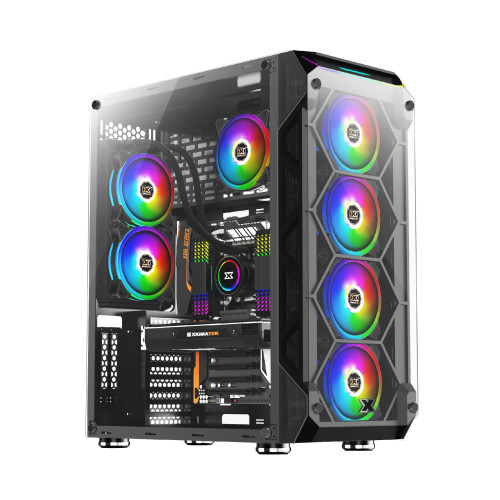 Кутия за компютър Xigmatek Case EATX - Overtake - 6 ARGB Fans