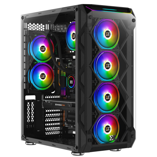 Кутия за компютър Xigmatek Case EATX - Overtake - 6 ARGB Fans