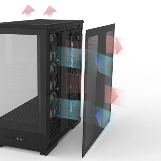 Кутия за компютър Zalman Case ATX - P50 DS Black - Digital Display, Addressable RGB
