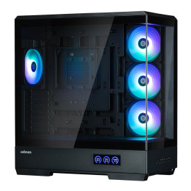 Кутия за компютър Zalman Case ATX - P50 DS Black - Digital Display, Addressable RGB