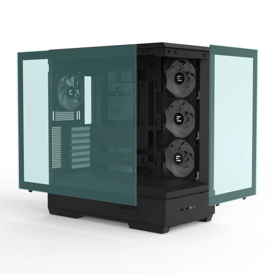 Кутия за компютър Zalman Case ATX - P50 DS Black - Digital Display, Addressable RGB