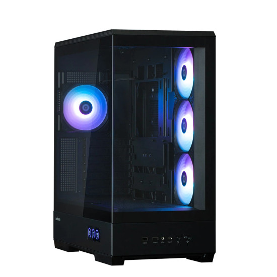 Кутия за компютър Zalman Case ATX - P50 DS Black - Digital Display, Addressable RGB